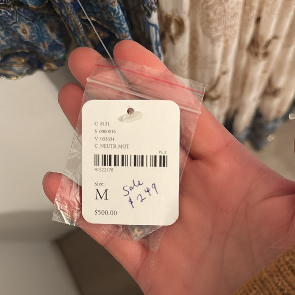 Free People Beaded sequins silk kimono midi NWT - Picture 6 of 6